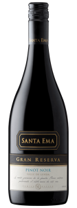 Botella de vino Gran Reserva Pinot Noir Santa Ema